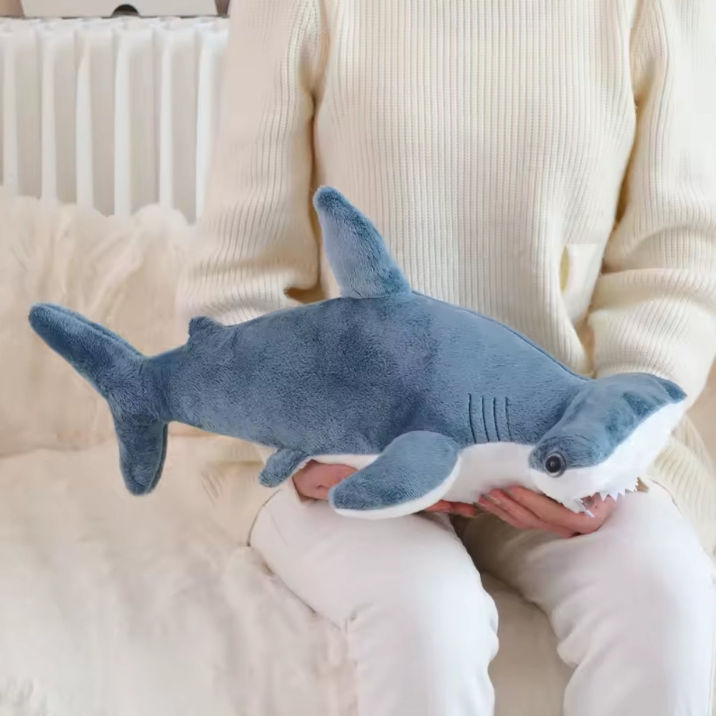 Hammerhai Kuscheltier - 50 cm Plüschtier Hai weiches Stofftier
