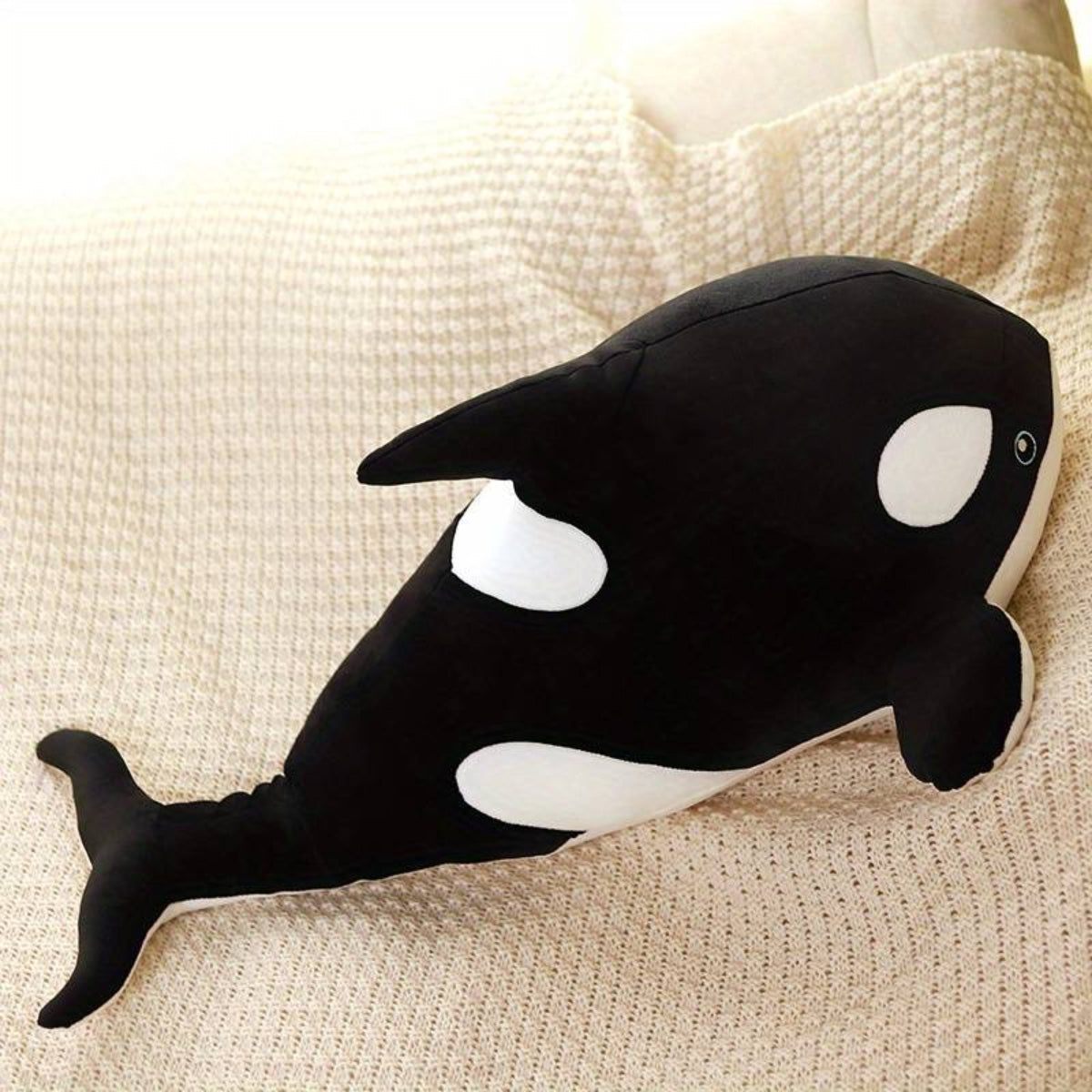 Schwarzer Wal Kuscheltier - 30 cm Plüschtier Tigerwal Stofftier