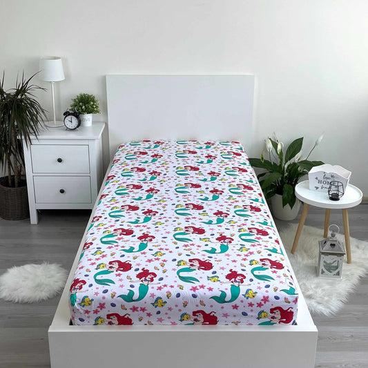 Arielle Disney Spannbettlaken - 90x200 cm Einzelbett Matratzenbezug