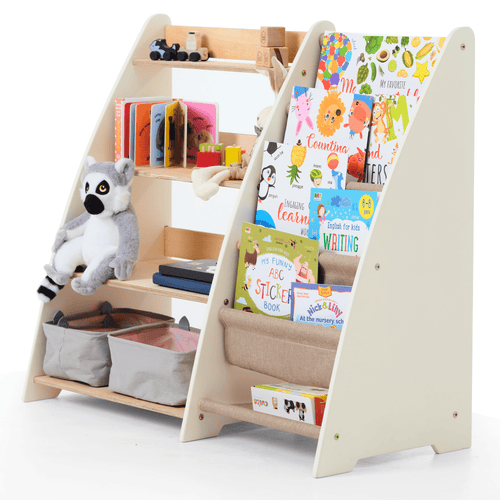 2in1 Montessori-Regal für Kleinkinder – Bücher & Spielzeug