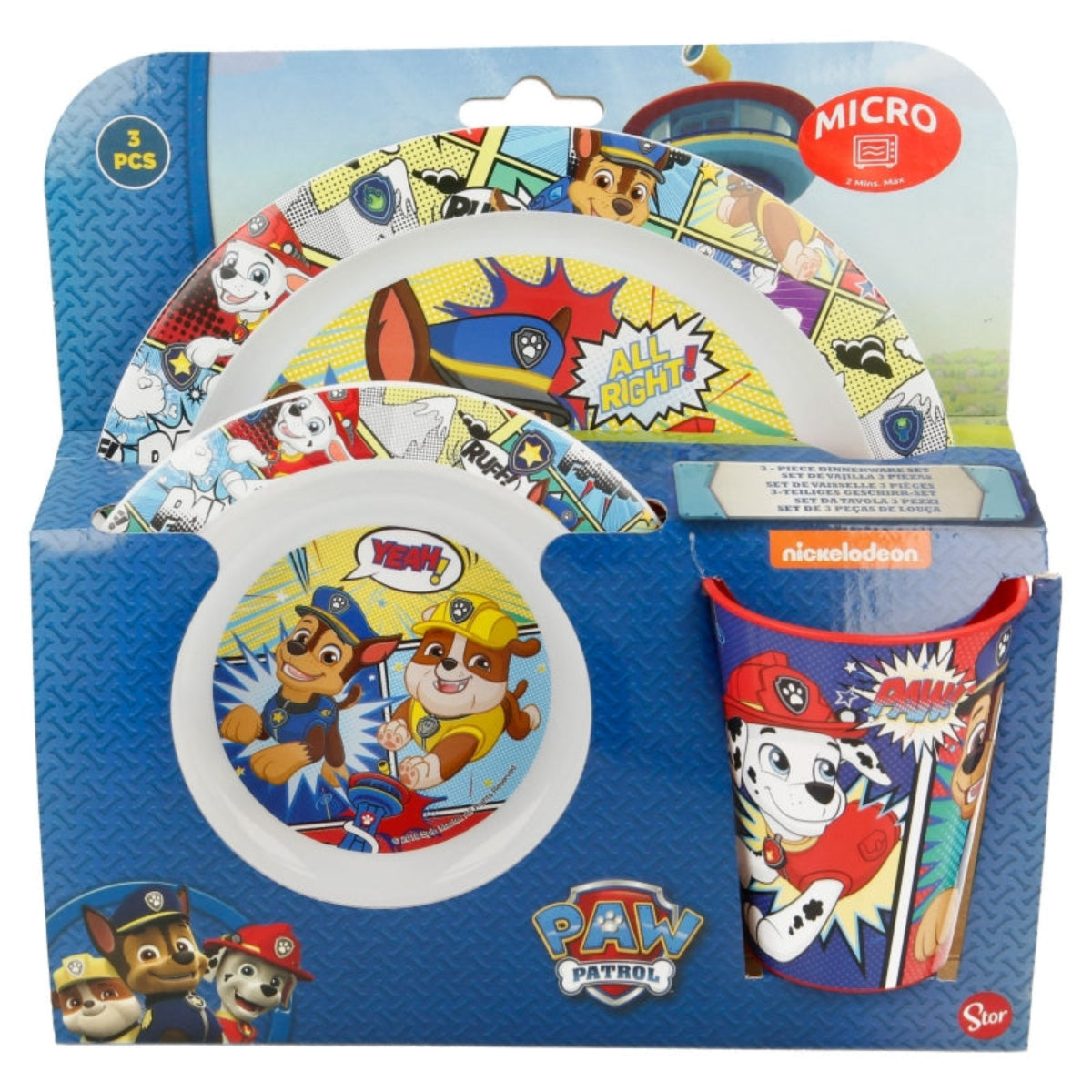 Paw Patrol Geschirr Kunststoffset für Kinder