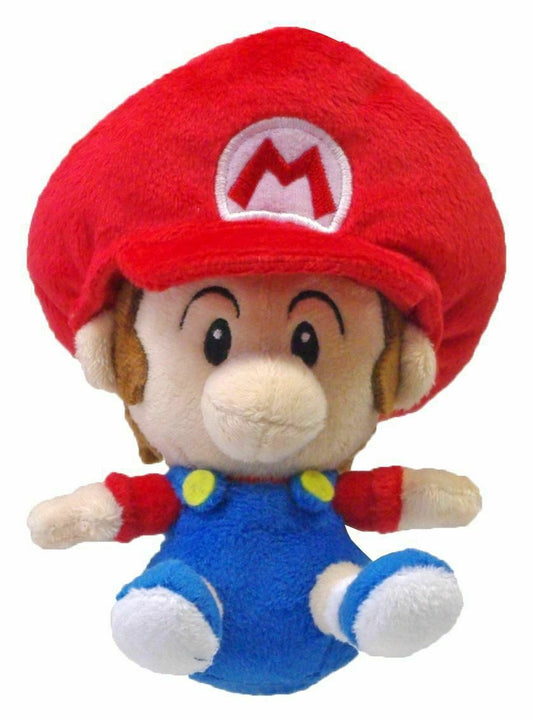 Baby Mario Plüsch-Kuscheltier 14 cm aus weichem Stoff – Super Mario Fanliebling – Ideal als Begleiter unterwegs