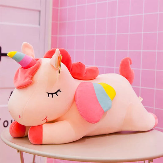 Einhorn Kuscheltier - 30cm süßes weiches Plüschtier schlafendes Unicorn