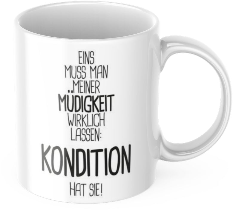 Tasse Kaffee Büro 325ml lustiger Spruch Müdigkeit Frühstück Morgen