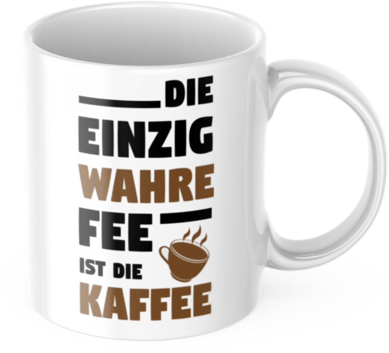 Lustige Kaffeetasse "Die Einzig Wahre Fee Ist Der Kaffee" Frühstück Morgen Arbeit Tasse Büro Geschenk
