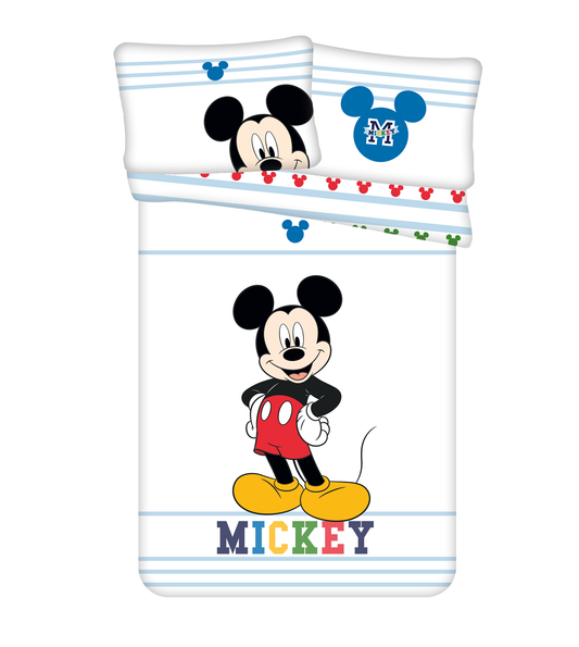 Micky Maus Kinder-Bettwäsche Mickey 100 x 135 cm – weiche Baumwolle