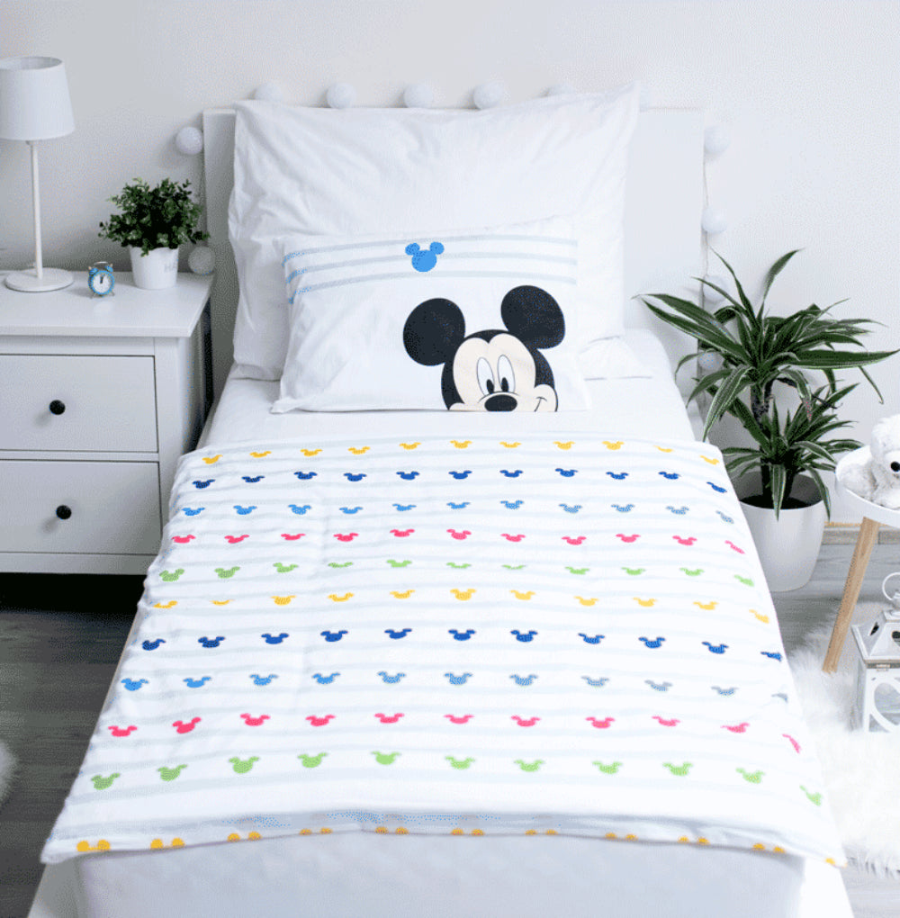 Micky Maus Kinder-Bettwäsche Mickey 100 x 135 cm - weiche Baumwolle
