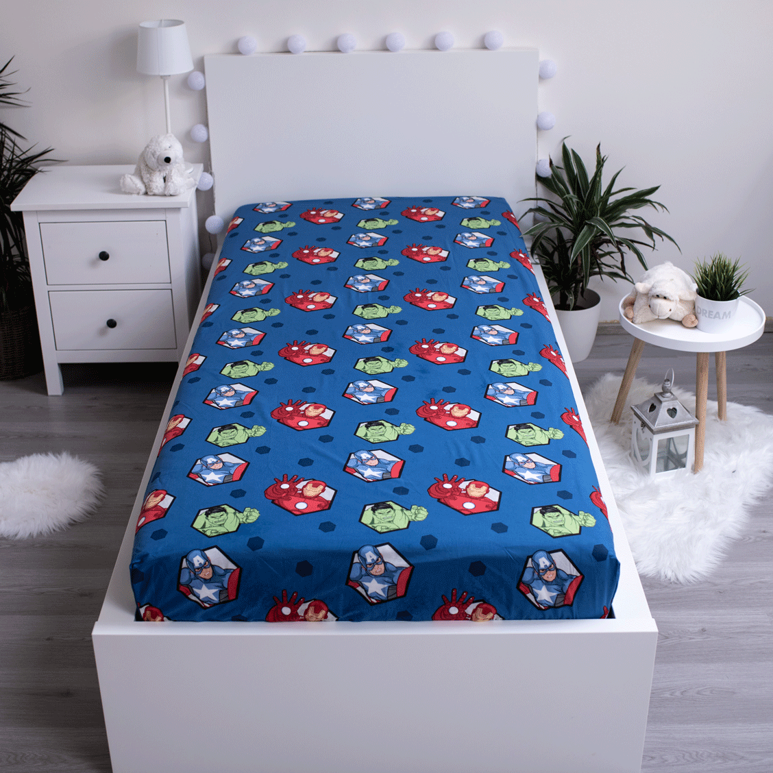 Avengers Marvel Spannbettlaken - 90x200 cm Bettbezug Matratzenbezug