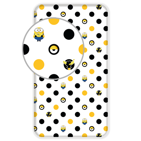 Minions Spannbettlaken - 90x200 cm Spannbetttuch Einzelbett Matratzenbezug