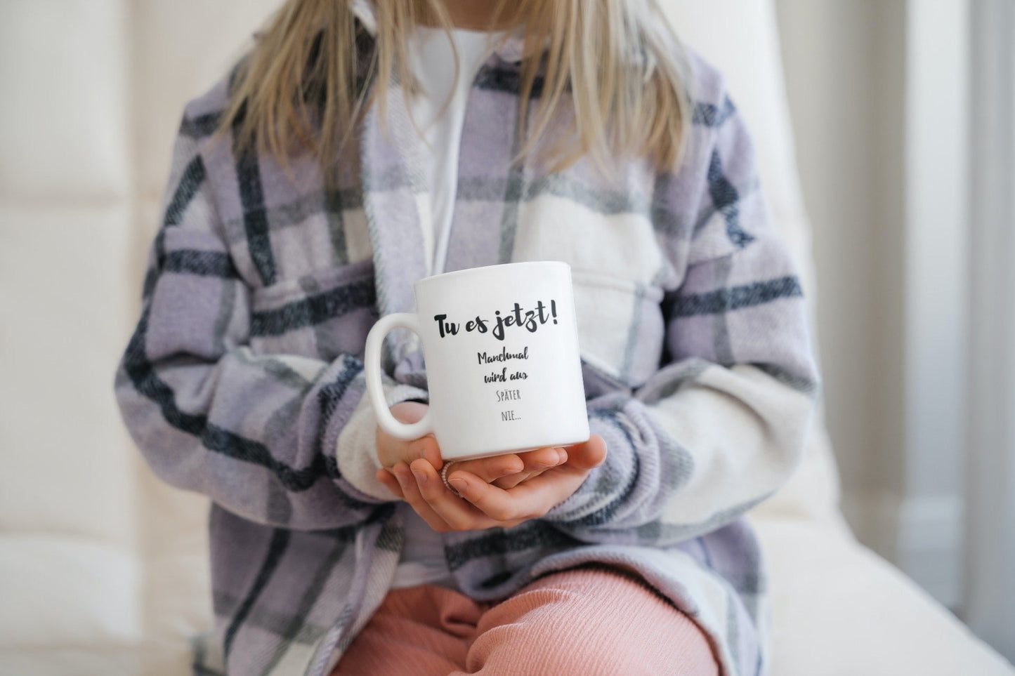 Kaffeetasse "Tu es jetzt! Manchmal wird aus später nie..." Tasse mit Spruch Kaffee Büro Arbeit Frühstück Morgen