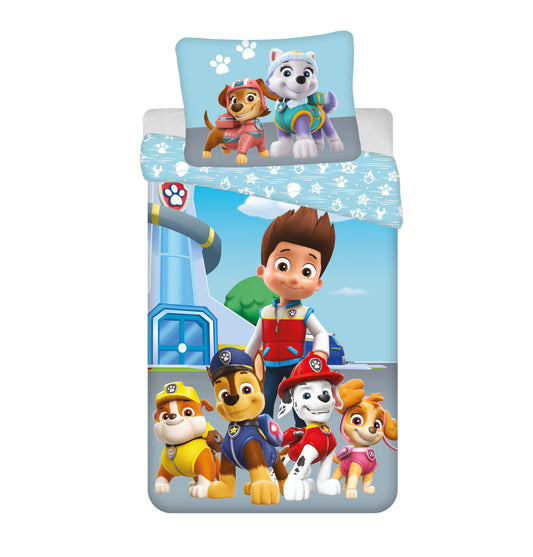 Paw Patrol Kinder Bettwäsche - weiche Baumwolle 140x200 cm Kissen- und Deckenbezug