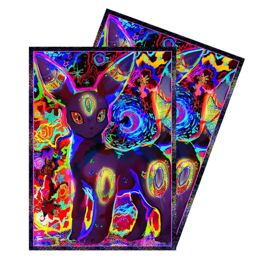 Pokémon Karten Hüllen Premium 50x Nachtara Glitzer-Sleeves TCG Umbreon