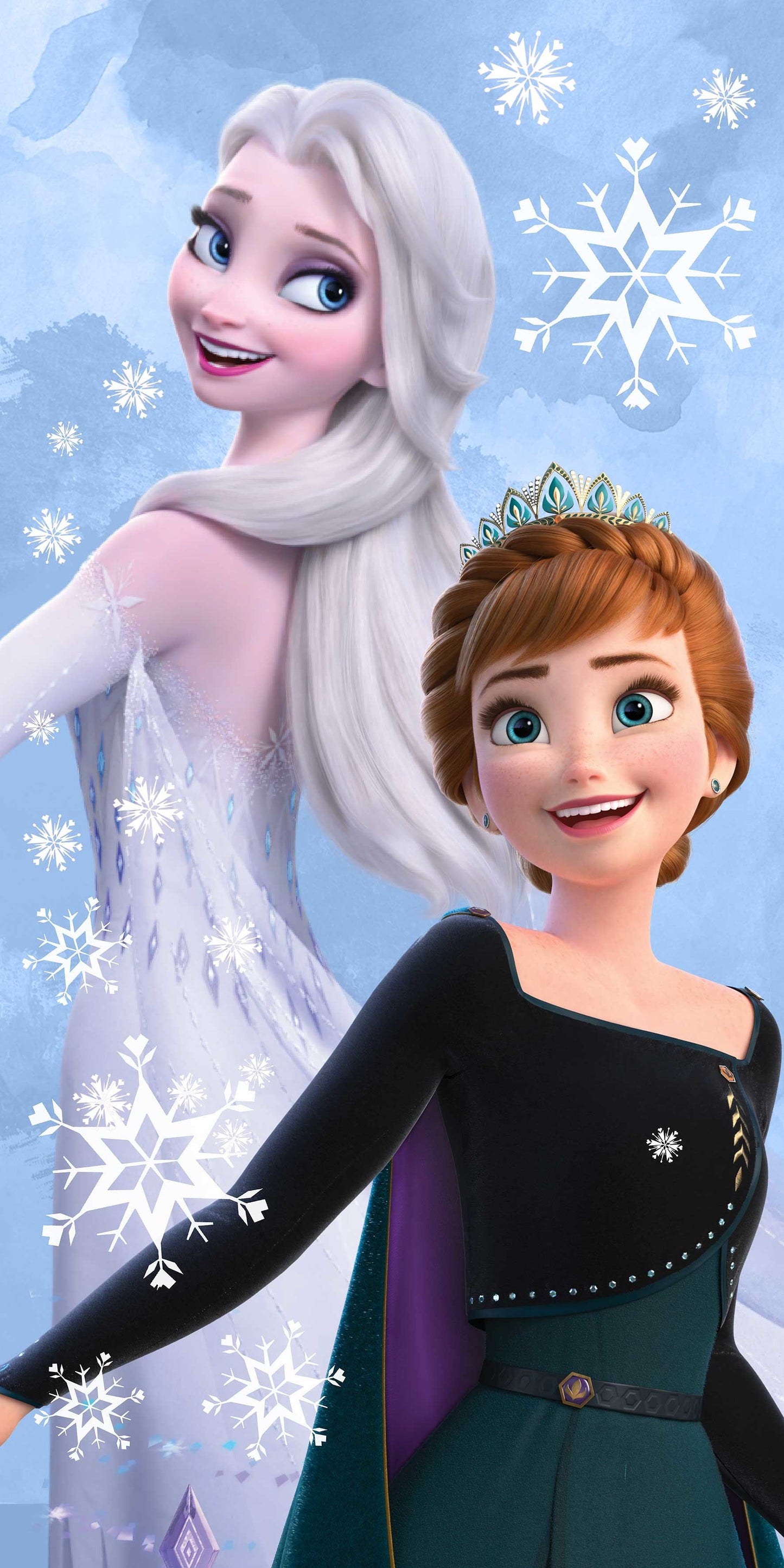 Frozen Elsa & Anna Handtuch Baumwolle Strand Badetuch 70x140cm