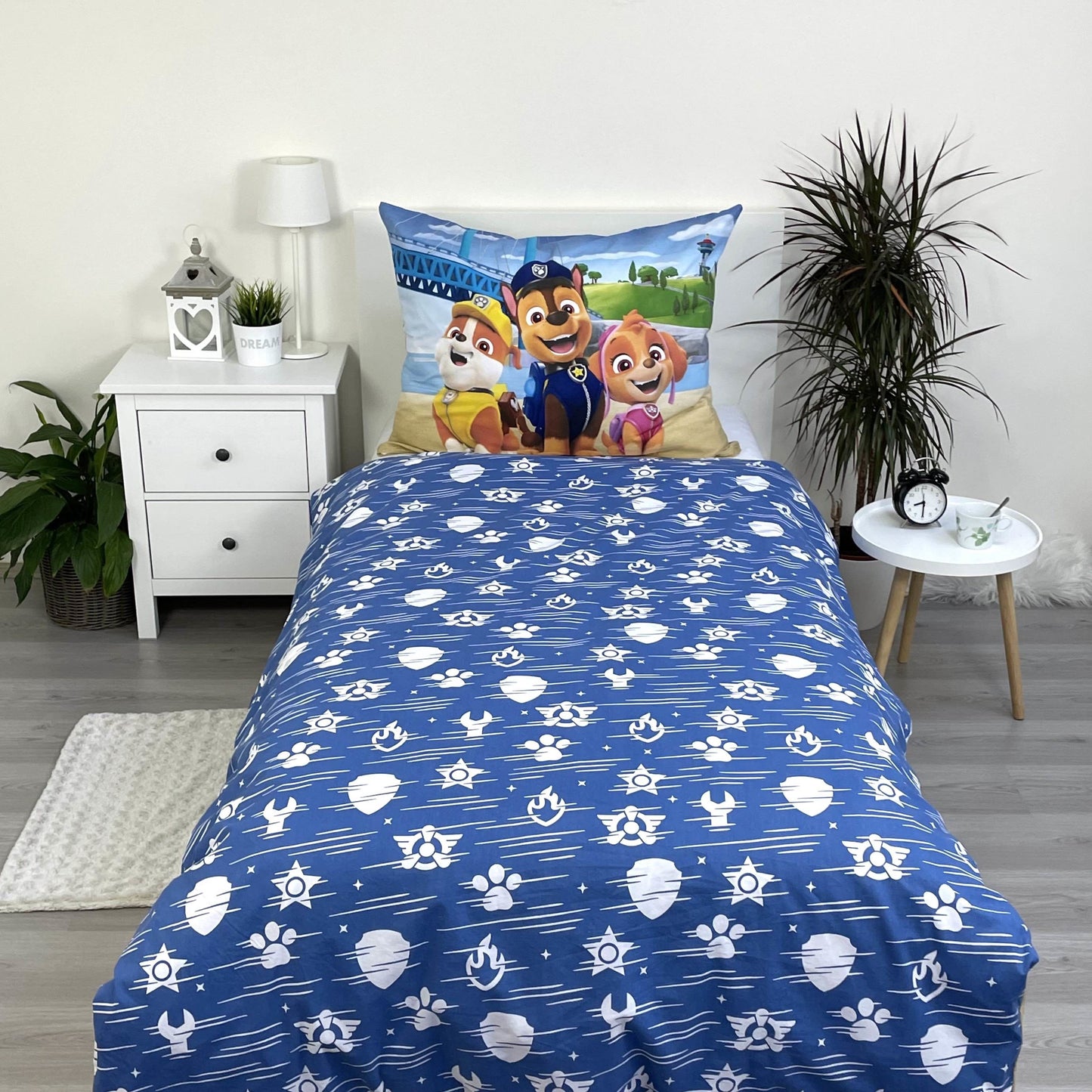 Paw Patrol Bettwäsche - weiche Baumwolle 140x200 cm Kissen und Decke Einzelbett
