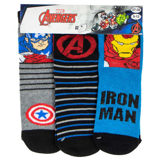 Marvel Avengers Socken 3 Paar Unisex Strümpfe Kinder Outdoor Socks