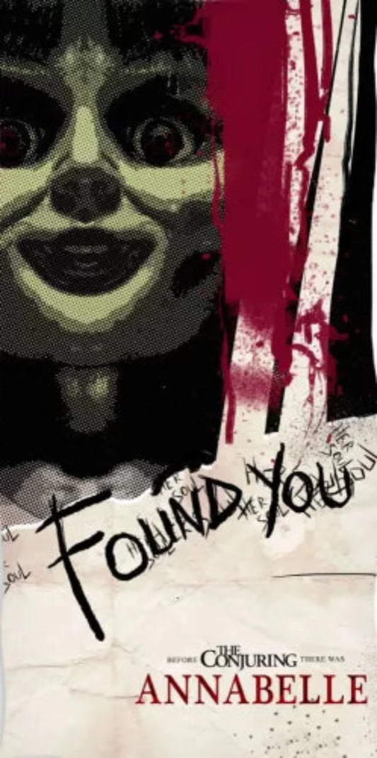 Annabelle Conjuring Horror Strandtuch Badetuch "Found You" 70x140cm