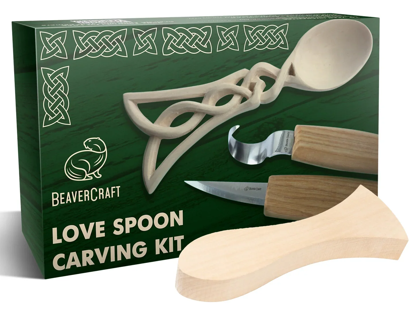 BEAVERCRAFT Keltisches Löffel-Schnitzset (love spoon)