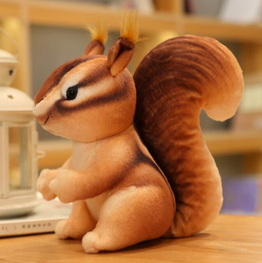 Eichhörnchen Kuscheltier - 25 cm Plüschtier für Kinder süßes Stofftier