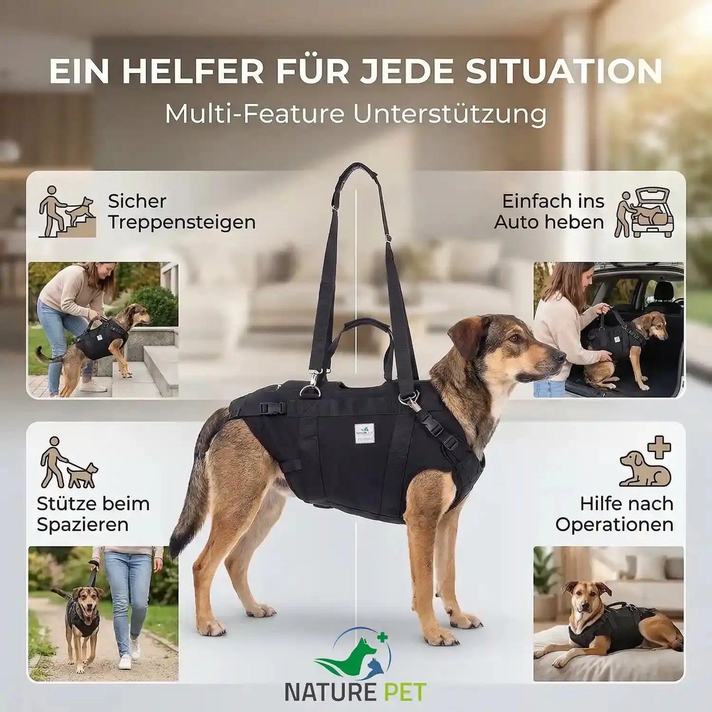Ganzkörper Tragehilfe für Hunde
