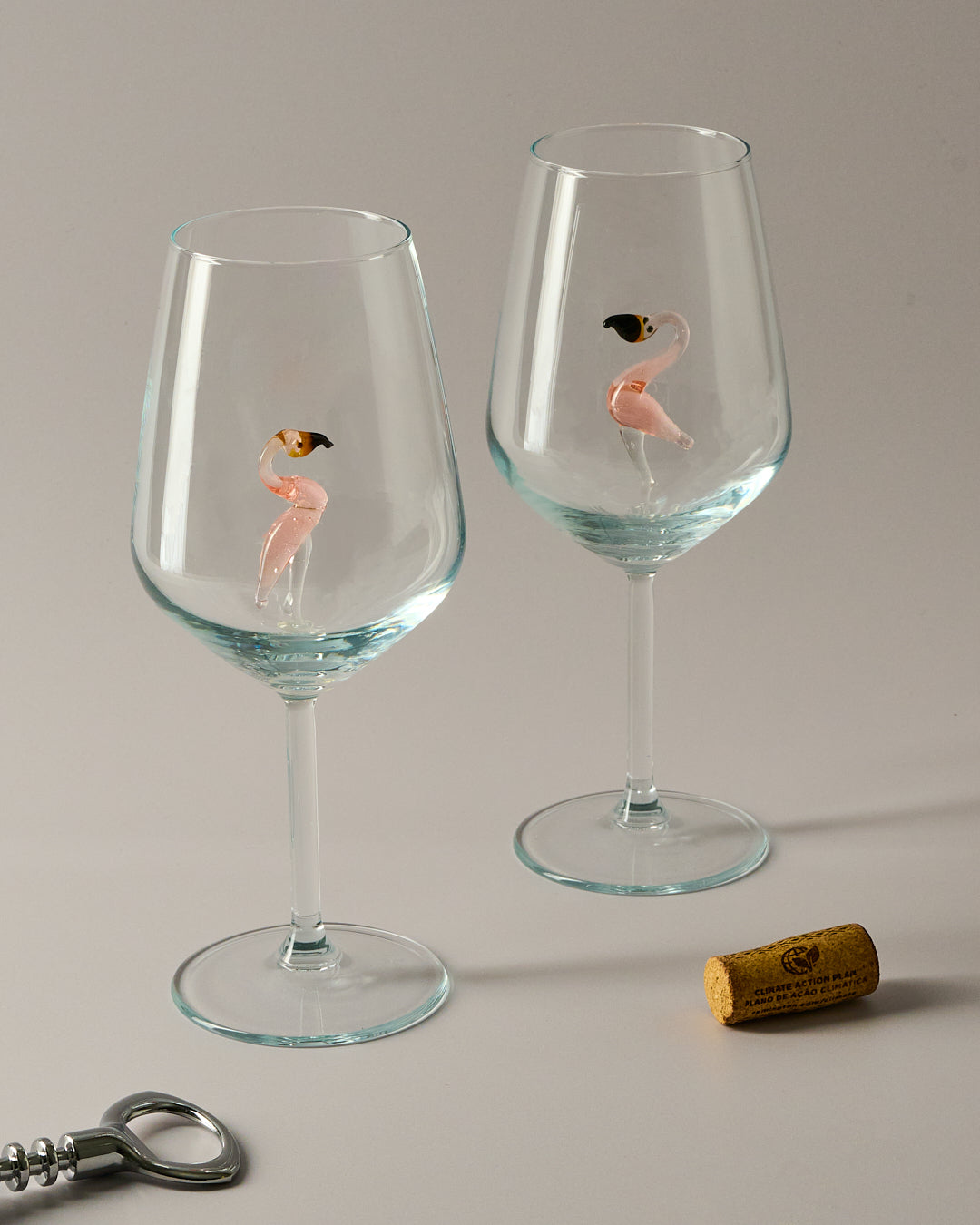 Flamingo Wein-Set