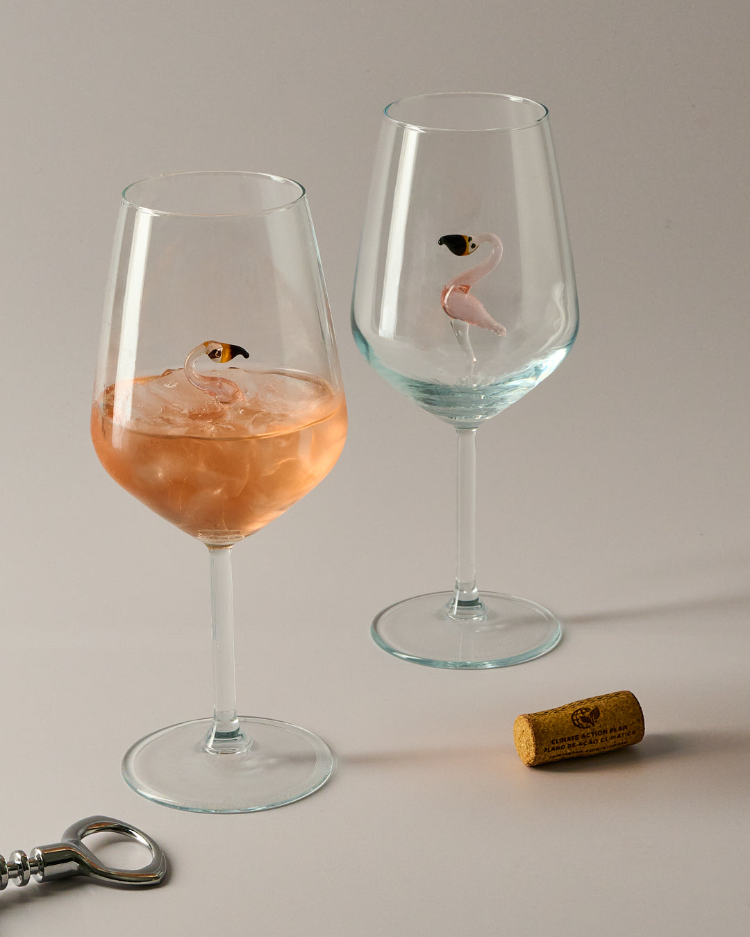 Flamingo Wein-Set
