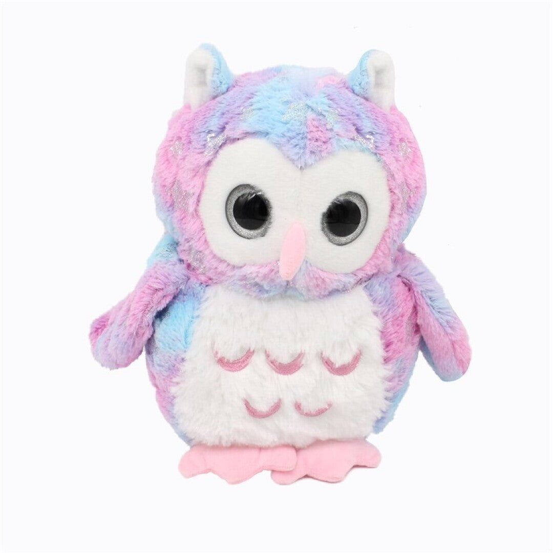 Eule Glitzer Kuscheltier 20 cm - Pink Rainbow Rosa Plüschtier Stofftier