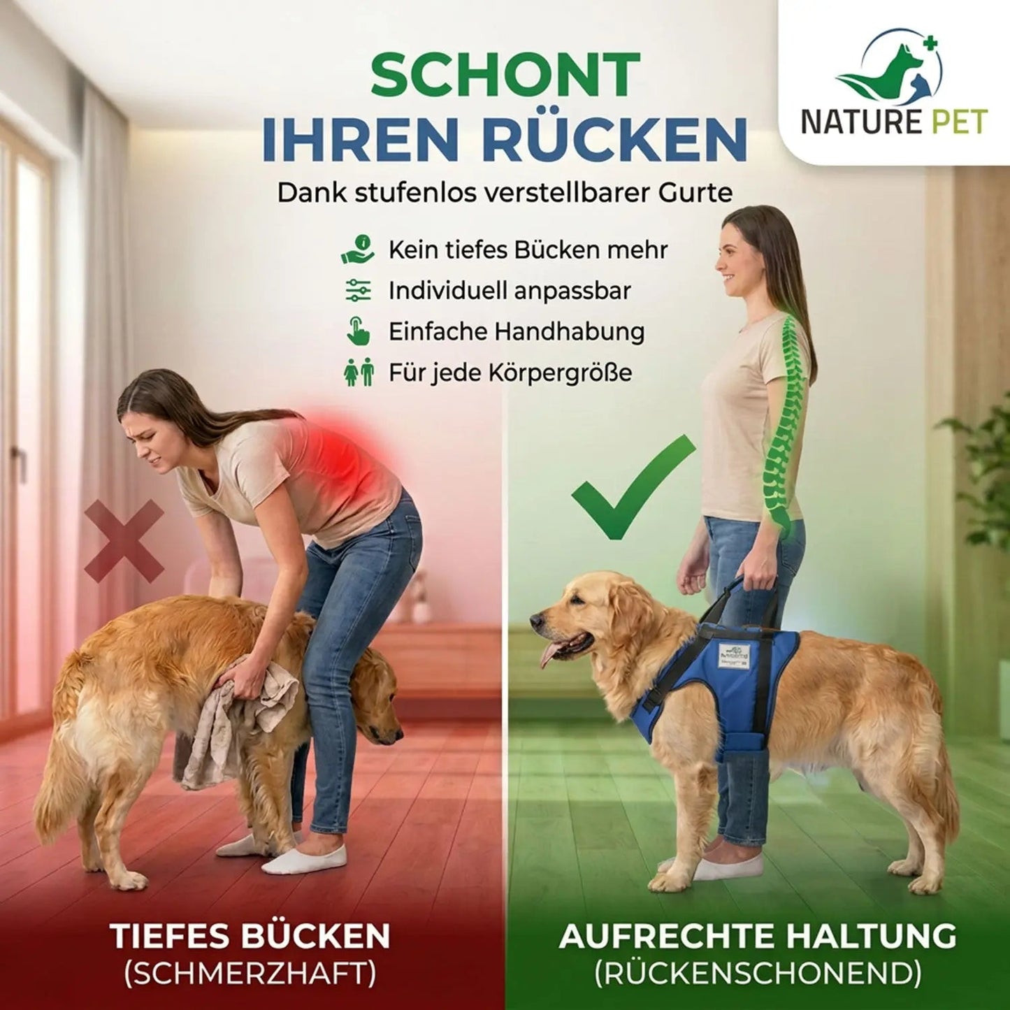 Vordere Tragehilfe für Hunde