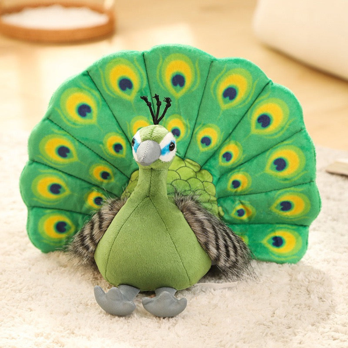 Pfau Kuscheltier - 25 cm Plüschtier Pfau Stofftier
