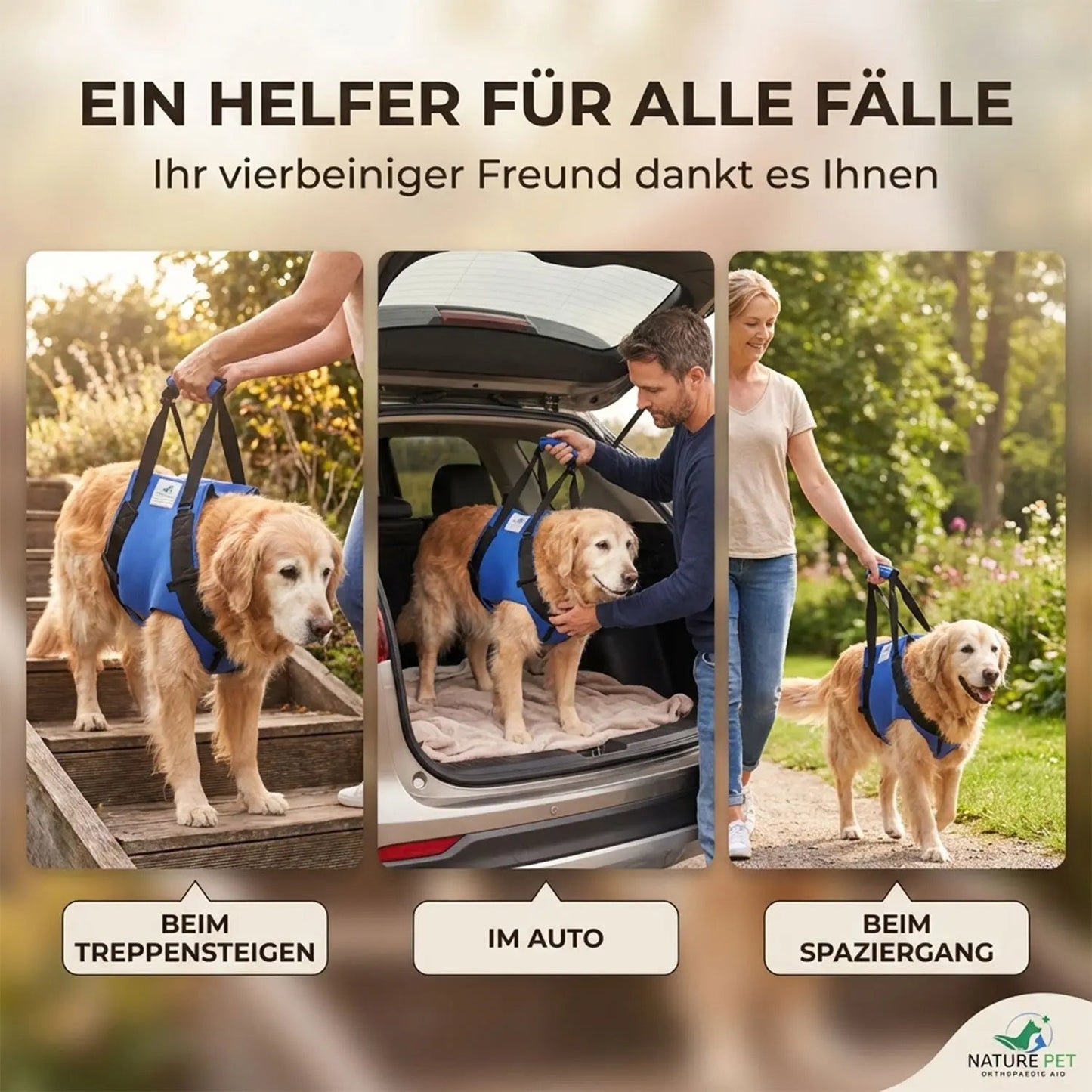 Vordere Tragehilfe für Hunde