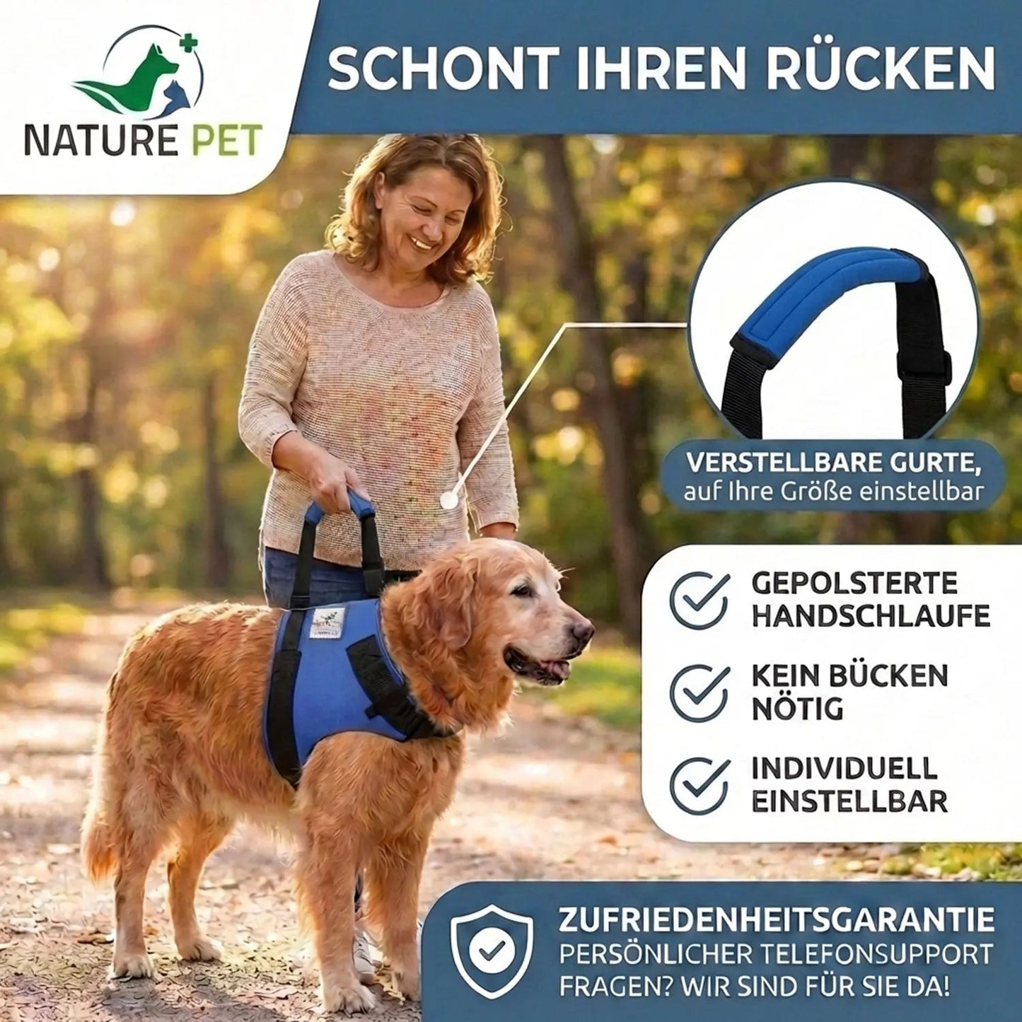 Vordere Tragehilfe für Hunde