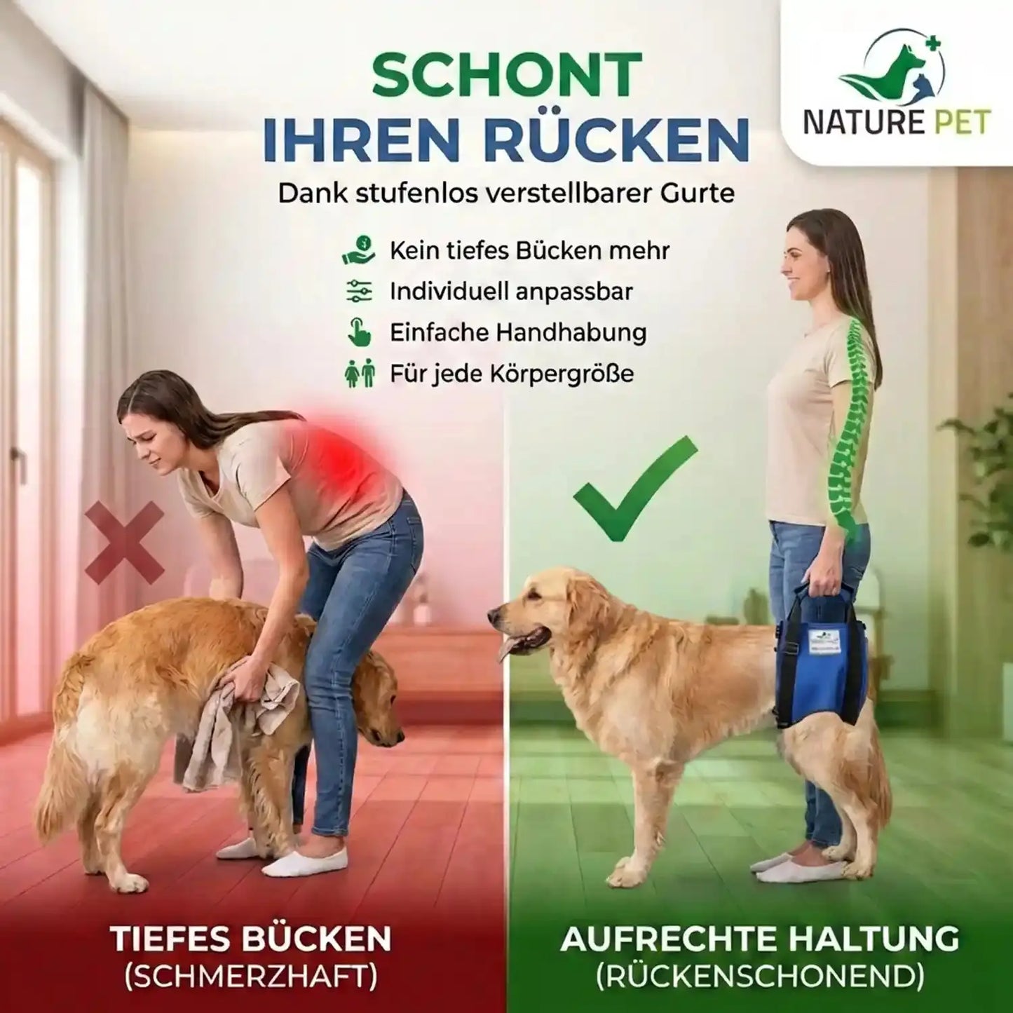 Hunde Tragehilfe hinten