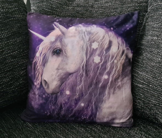 Fantasy Animal Cushion Cover: Unicorn - 40cm x 40cm