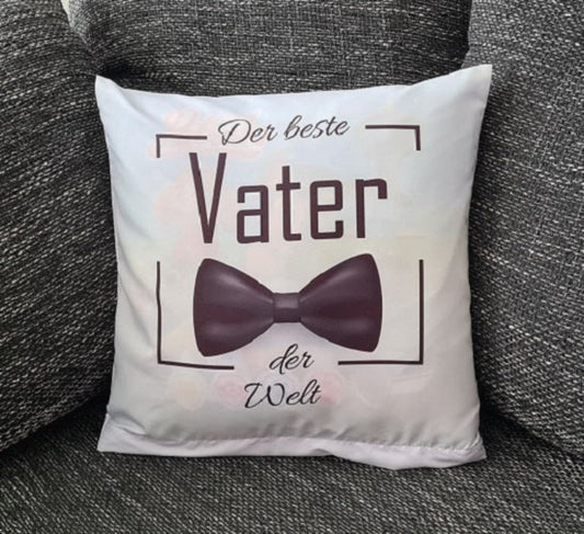 Vatertag Kissenbezug: Bester Vater der Welt - 40cm x 40cm