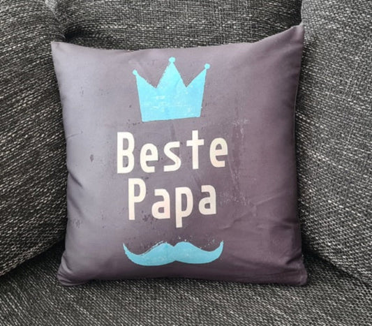 Vatertag Kissenbezug: "Bester Papa" - 40cm x 40cm