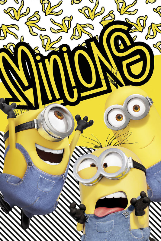 Minions Fleecedecke Banane Kuscheldecke 100 x 150 cm weiche Decke