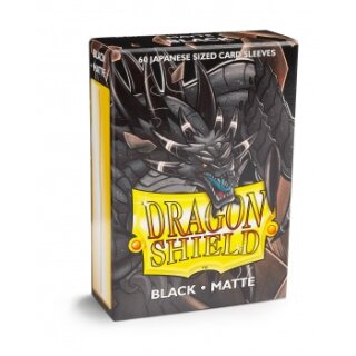 Dragon Shield Kartenhüllen Sleeves Japanische Größe Matte (60) Black