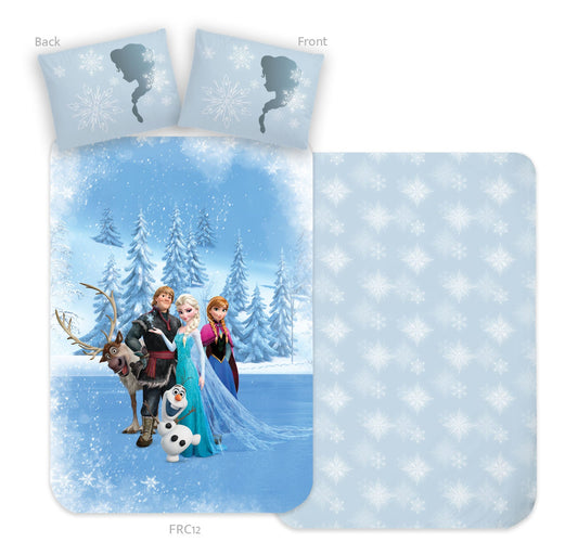 Frozen Bettwäsche – weiche Baumwolle 150x210 cm Kissen- und Deckenbezug