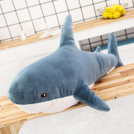 Hai Kuscheltier weiches Plüschtier blaues Stofftier